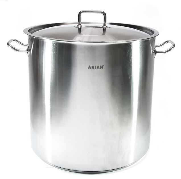 Каструля з кришкою Arian "Jumbo" з нержавіючої сталі 36 л